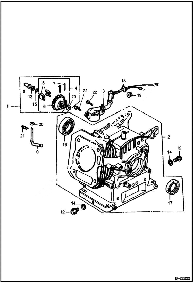 Схема запчастей Bobcat VIBRATORY PLATE COMPACTOR - HONDA ENGINE (Governor) POWER UNIT