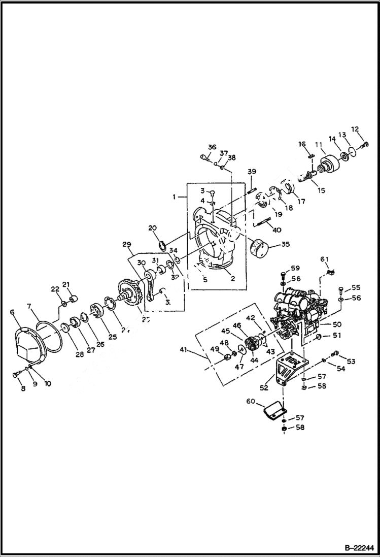 Схема запчастей Bobcat UPRIGHT RAMMER - MAIN FRAME (Upper Section) MAIN FRAME