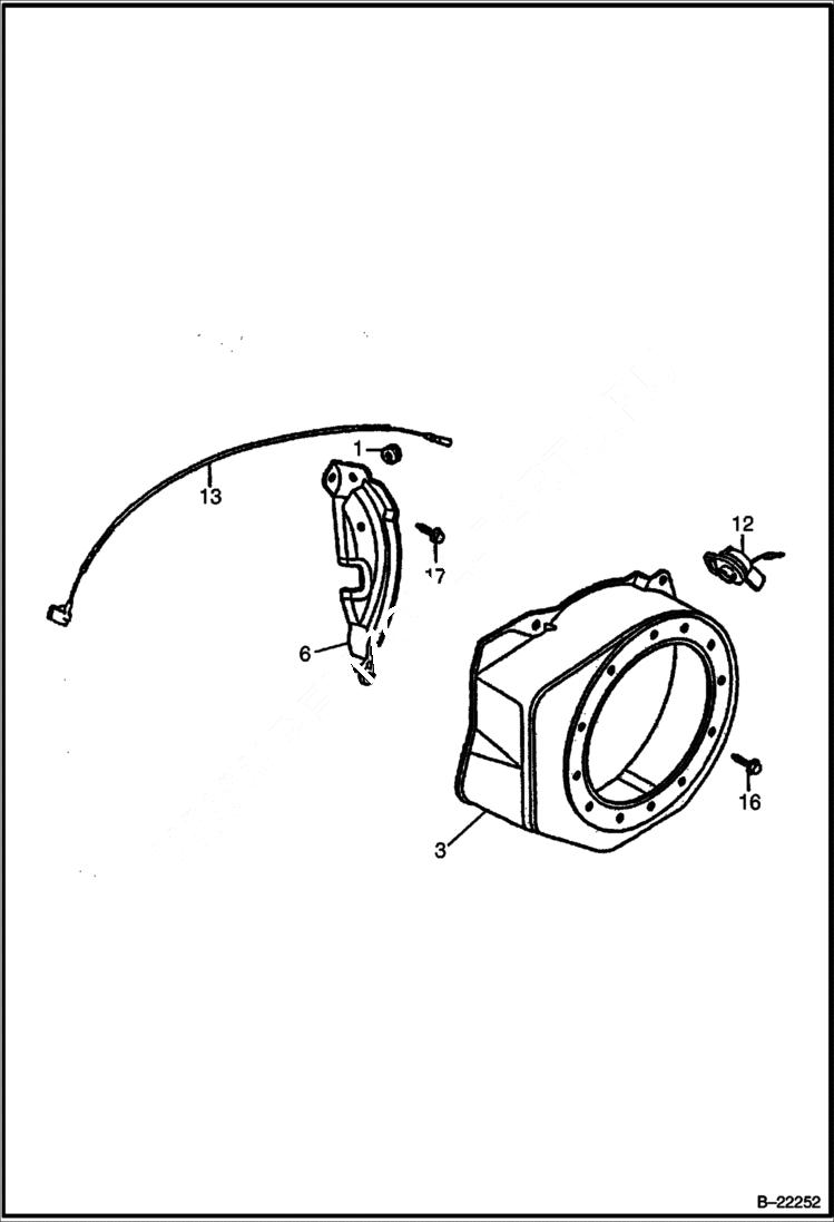 Схема запчастей Bobcat UPRIGHT RAMMER - HONDA ENGINE (Fan Shroud) POWER UNIT