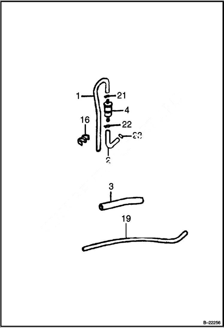 Схема запчастей Bobcat UPRIGHT RAMMER - HONDA ENGINE (Fuel Strainer) POWER UNIT