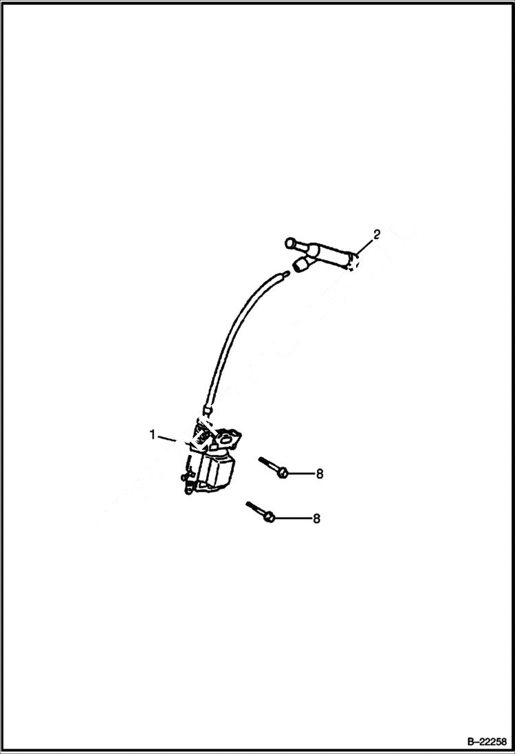 Схема запчастей Bobcat UPRIGHT RAMMER - HONDA ENGINE (Ignition Coil) POWER UNIT