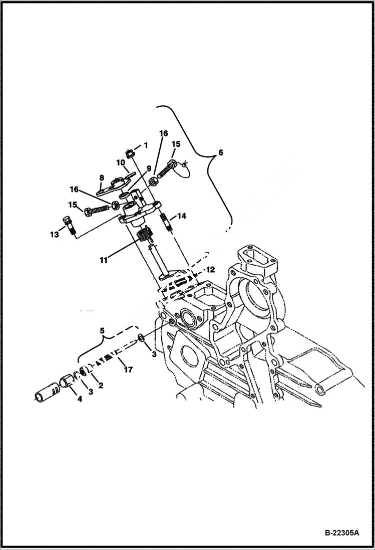 Схема запчастей Bobcat 430 - SPEED CONTROL PLATE (S/N 562711001 & Above) POWER UNIT