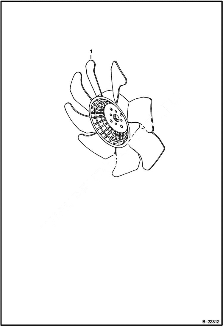 Схема запчастей Bobcat 430 - FAN (S/N 562511001 & Above) POWER UNIT