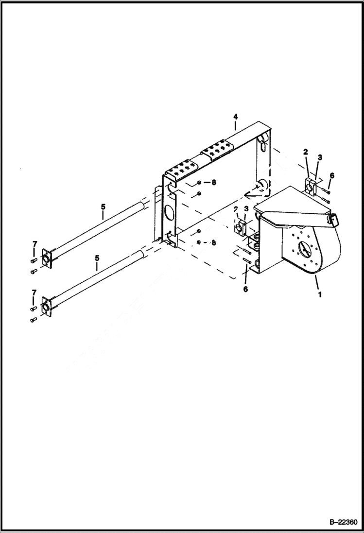 Схема запчастей Bobcat TRENCHERS - TRENCHER (Loader Mounting Frame) (LT102 2337) Loader