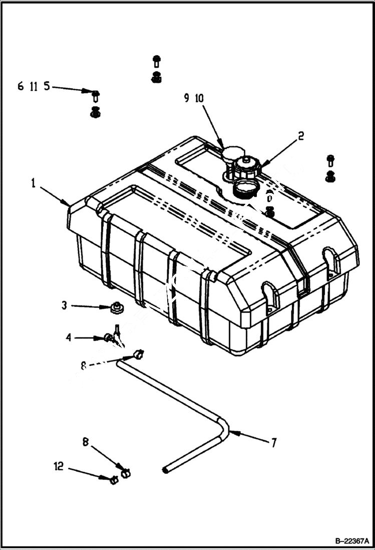 Схема запчастей Bobcat GENERATOR - FUEL GROUP (BGE7H) BGE7H