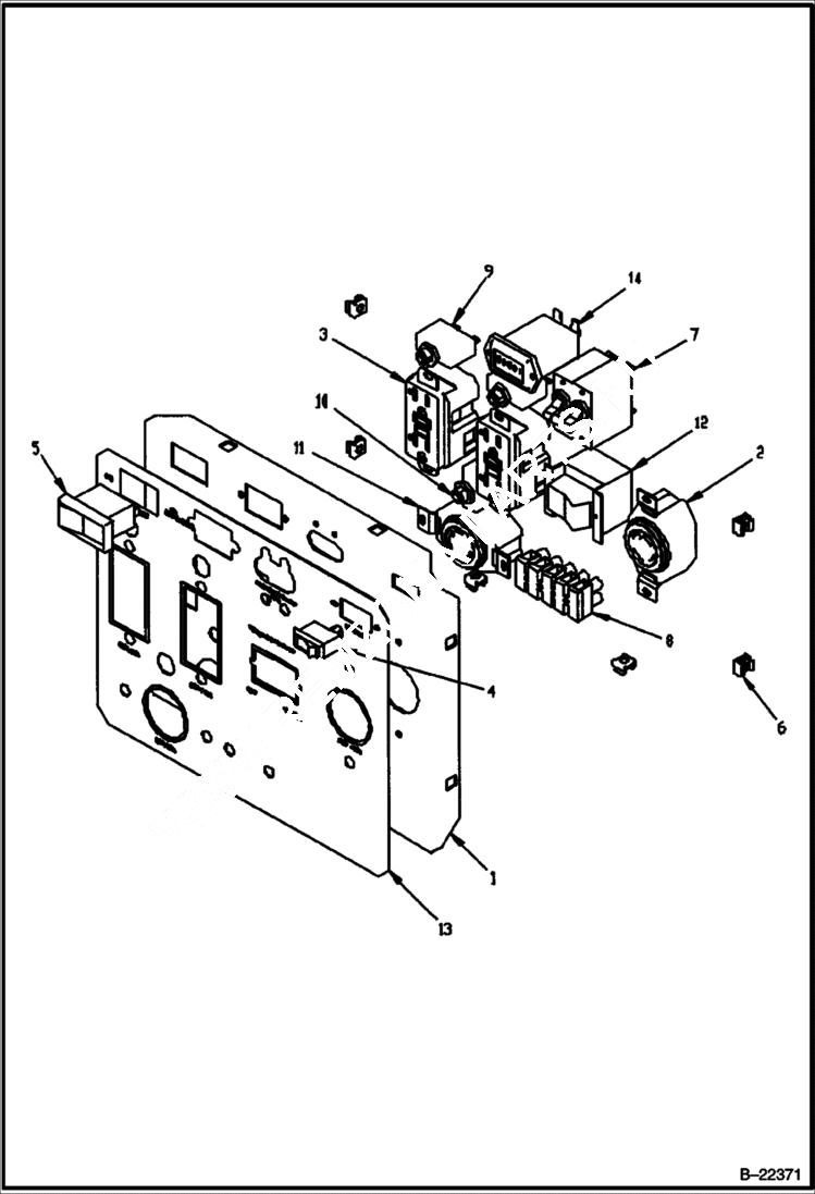 Схема запчастей Bobcat GENERATOR - CONTROL PANEL (BGE7H) BGE7H