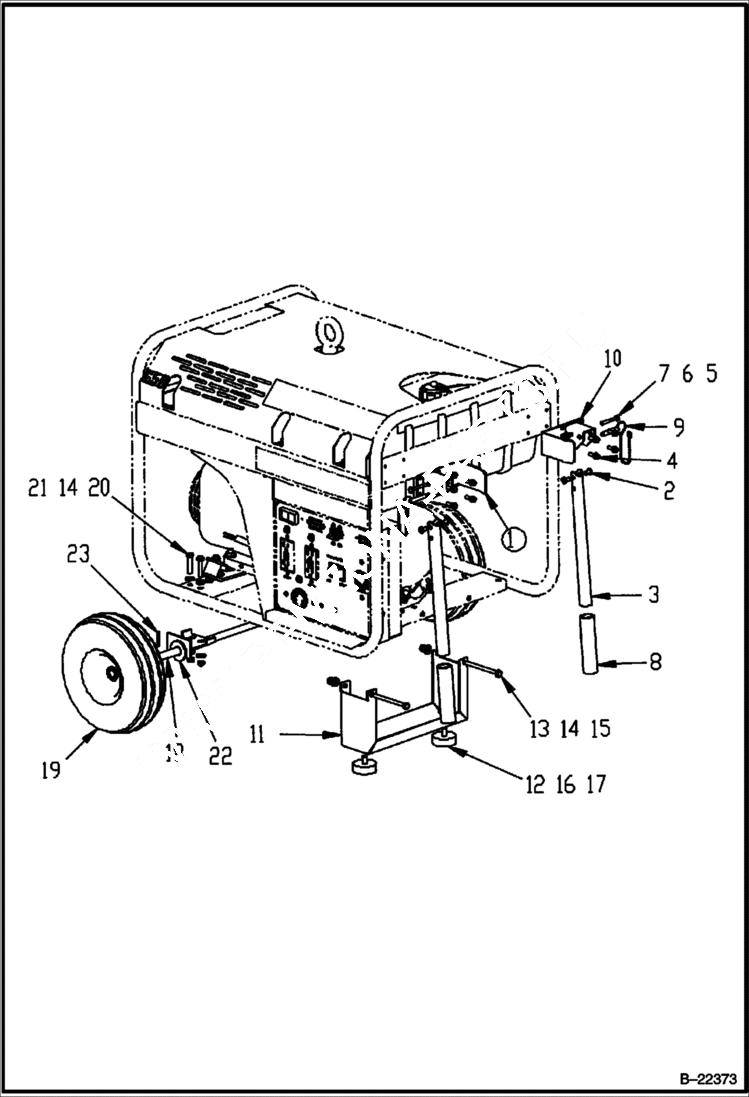 Схема запчастей Bobcat GENERATOR - WHEEL KIT (BG5H) BG5H
