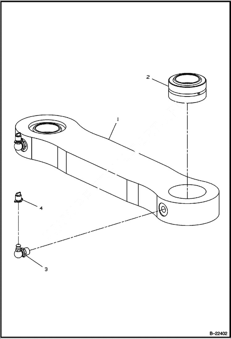 Схема запчастей Bobcat BCA24 - SWIVEL LINK ASSEMBLY MAIN FRAME