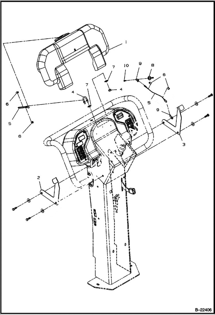 Схема запчастей Bobcat BCA24 - VANDAL COVER (Optional) MAIN FRAME