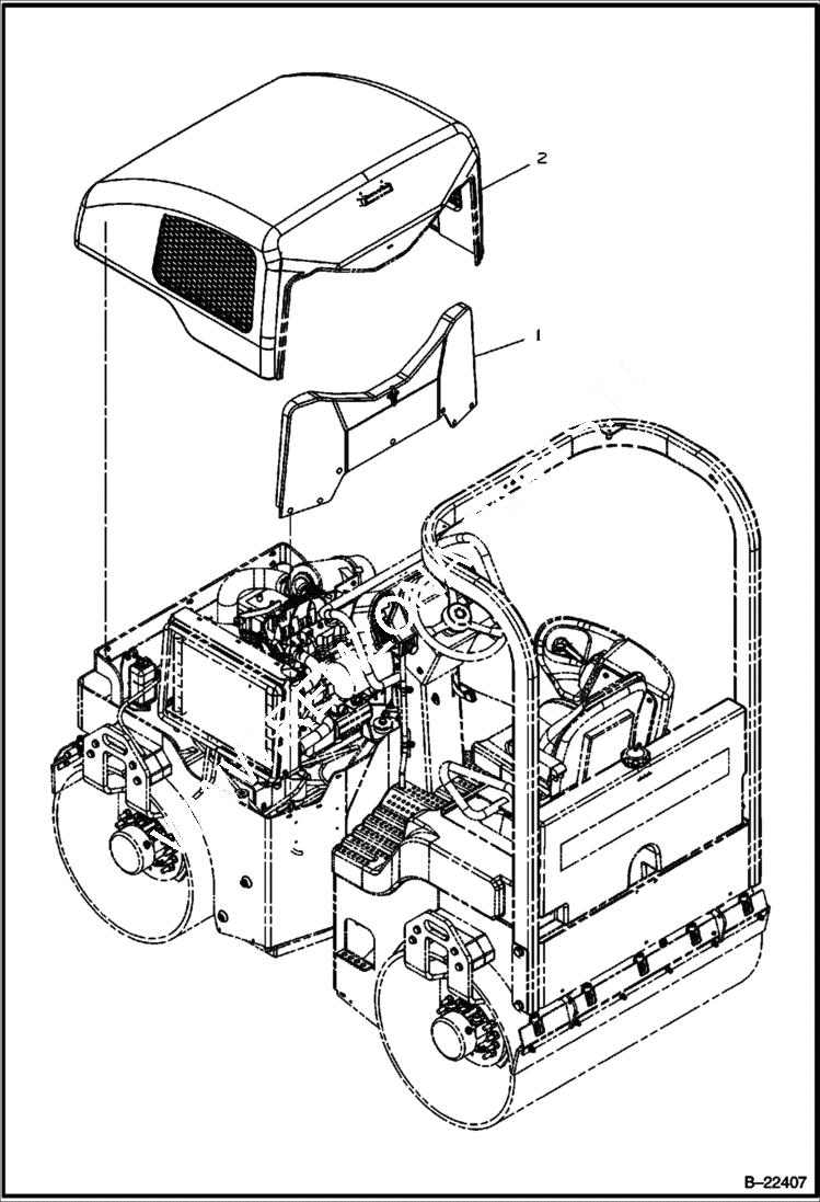 Схема запчастей Bobcat BCA24 - SOUND KIT (Optional) MAIN FRAME