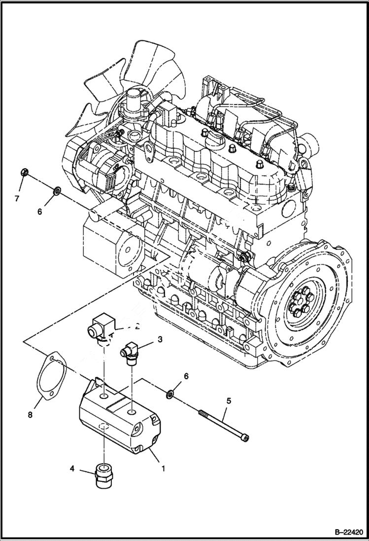 Схема запчастей Bobcat BCA24 - VIBRATION/STEERING PUMP ASSEMBLY POWER UNIT