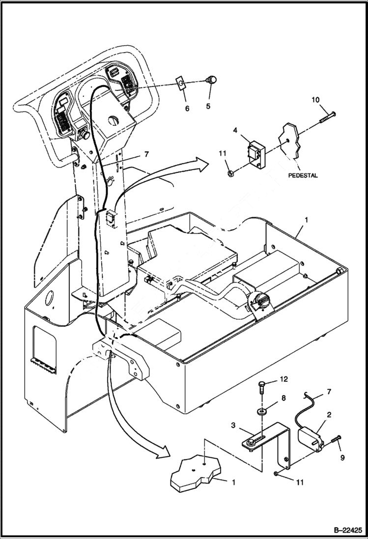 Схема запчастей Bobcat BCA24 - LOW FUEL ALARM (Optional) POWER UNIT