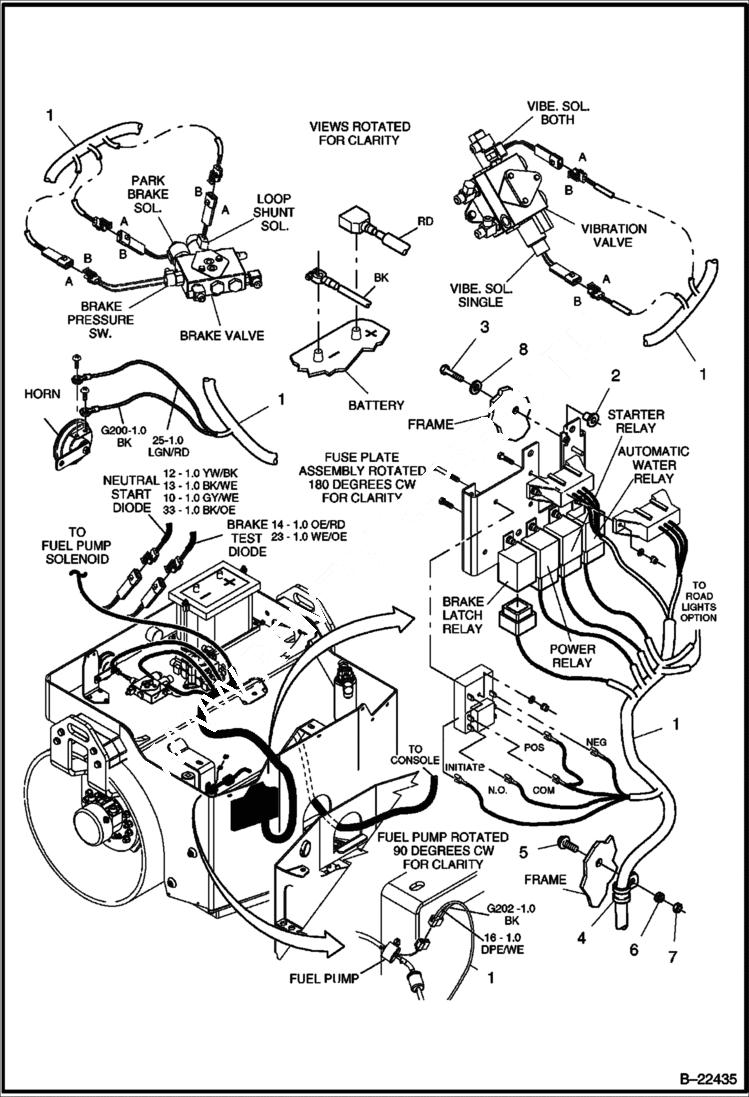 Схема запчастей Bobcat BCA24 - WIRE HARNESS ELECTRICAL SYSTEM