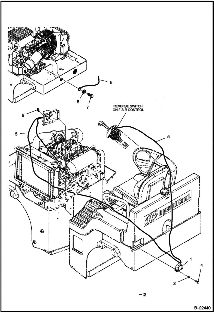 Схема запчастей Bobcat BCA24 - BACKUP ALARM (Optional) ELECTRICAL SYSTEM