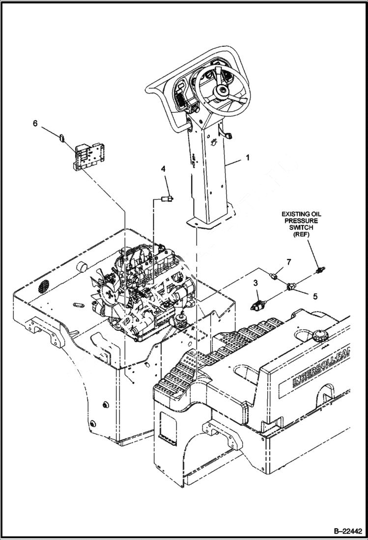Схема запчастей Bobcat BCA24 - PEDESTAL GAUGE (Optional) ELECTRICAL SYSTEM