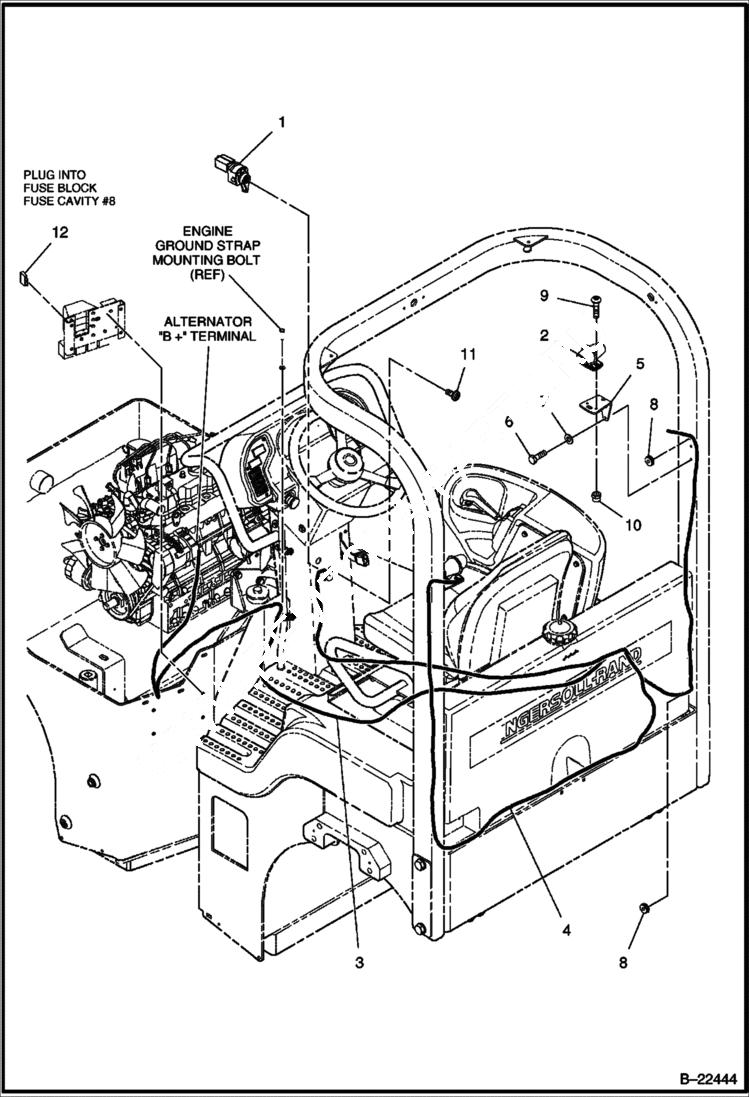 Схема запчастей Bobcat BCA24 - TURN SIGNAL & HAZARD LAMP (Optional) ELECTRICAL SYSTEM