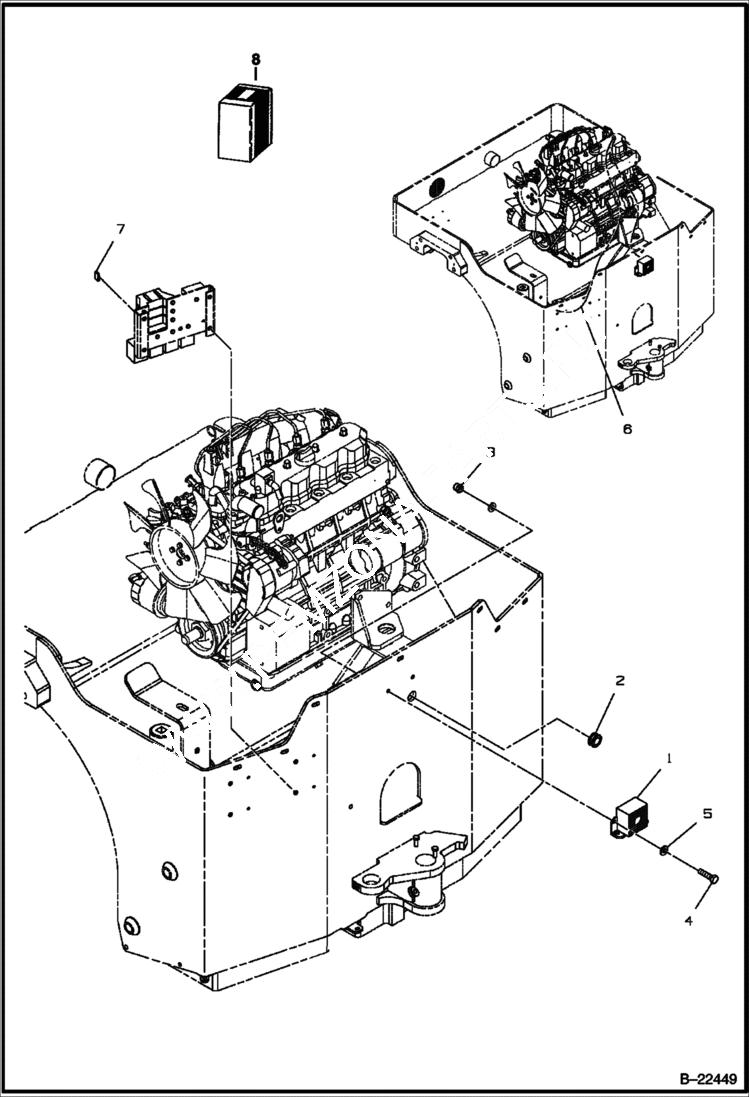 Схема запчастей Bobcat BCA24 - BACKUP ALARM (Optional) ELECTRICAL SYSTEM