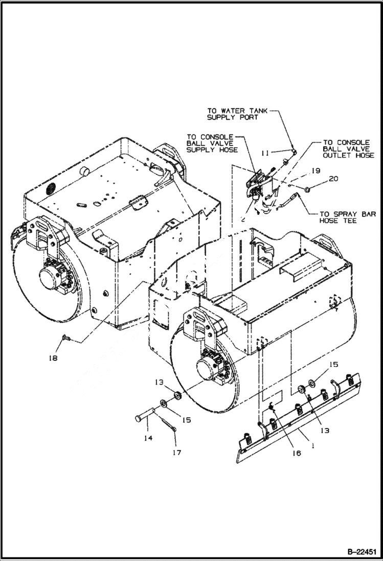 Схема запчастей Bobcat BCA24 - WATER SYSTEM WATER SYSTEM