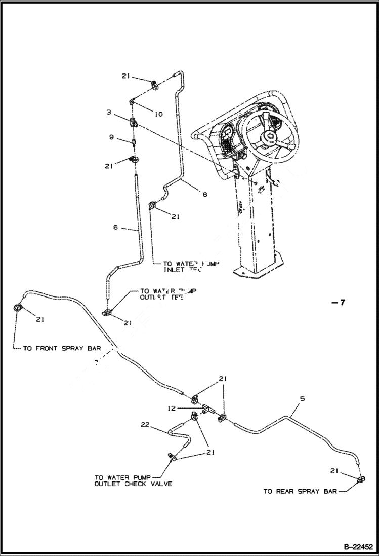 Схема запчастей Bobcat BCA24 - WATER SYSTEM WATER SYSTEM