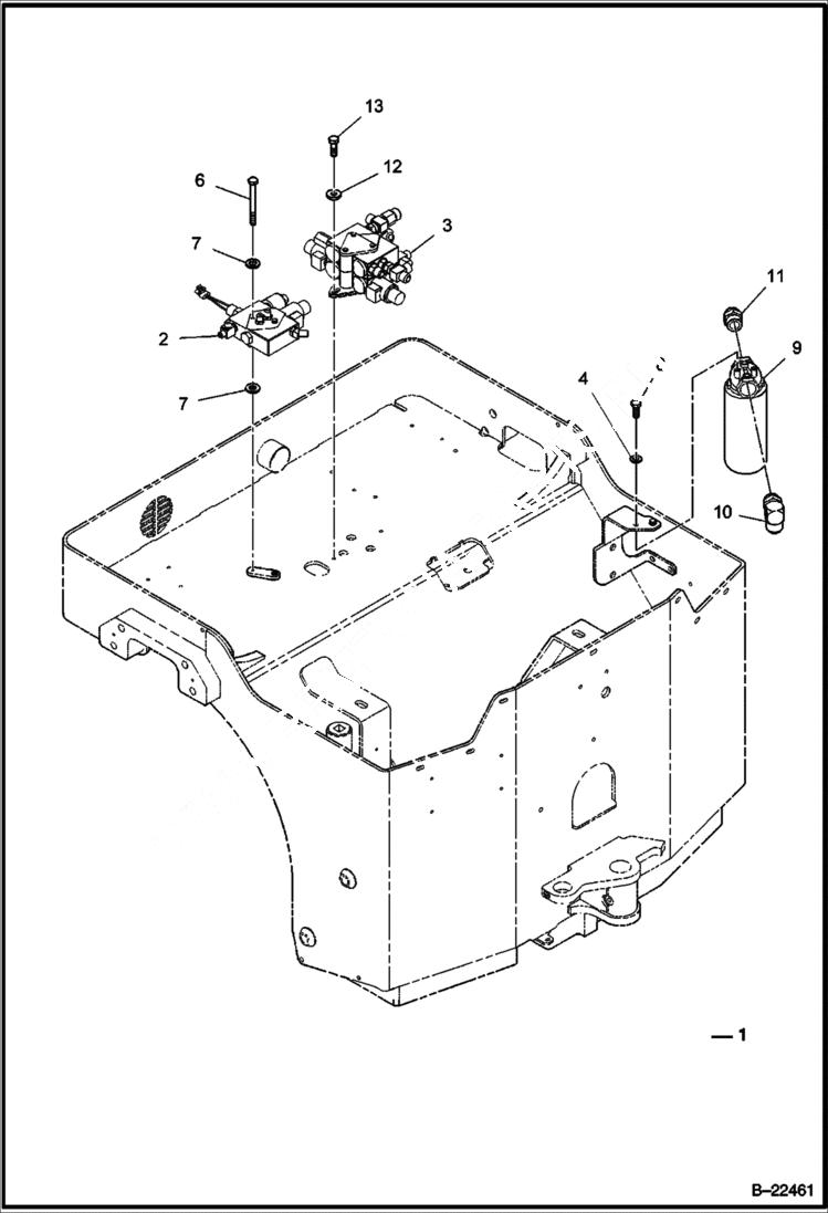 Схема запчастей Bobcat BCA24 - HYDRAULIC FILTER & VALVES HYDRAULIC SYSTEM