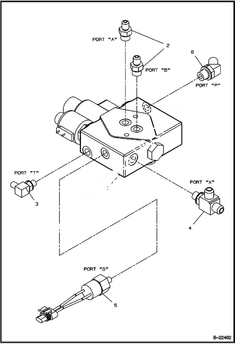 Схема запчастей Bobcat BCA24 - BRAKE VALVE ASSEMBLY HYDRAULIC SYSTEM