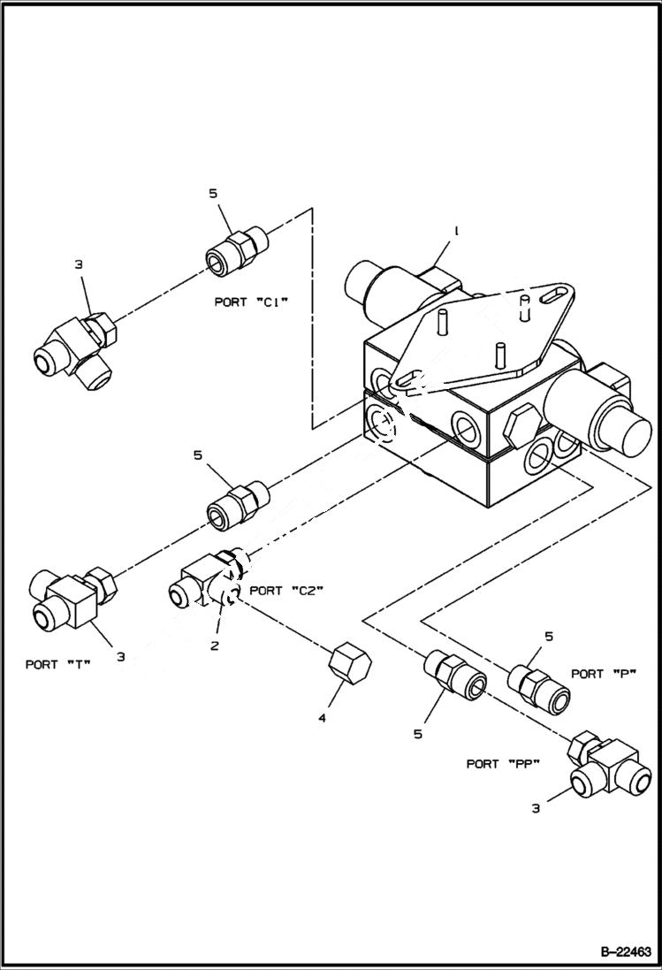 Схема запчастей Bobcat BCA24 - VIBRATION VALVE ASSEMBLY HYDRAULIC SYSTEM
