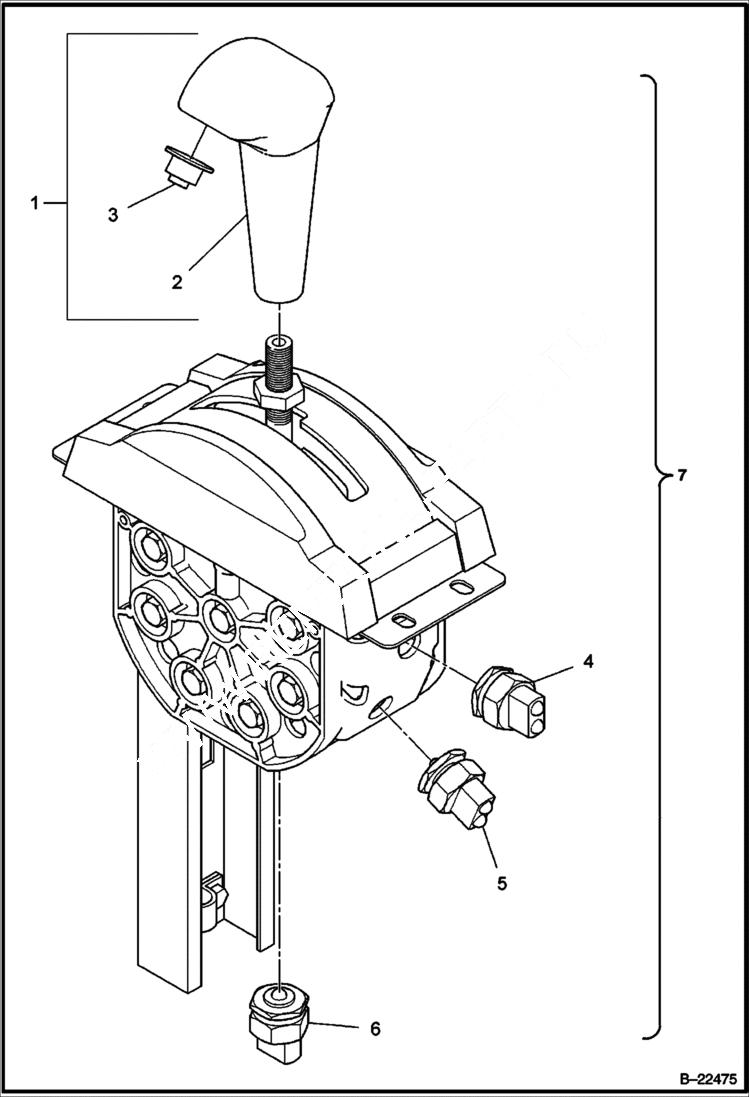 Схема запчастей Bobcat BCA24 - F-STOP-R CONTROL COMPONENT BREAKDOWNS