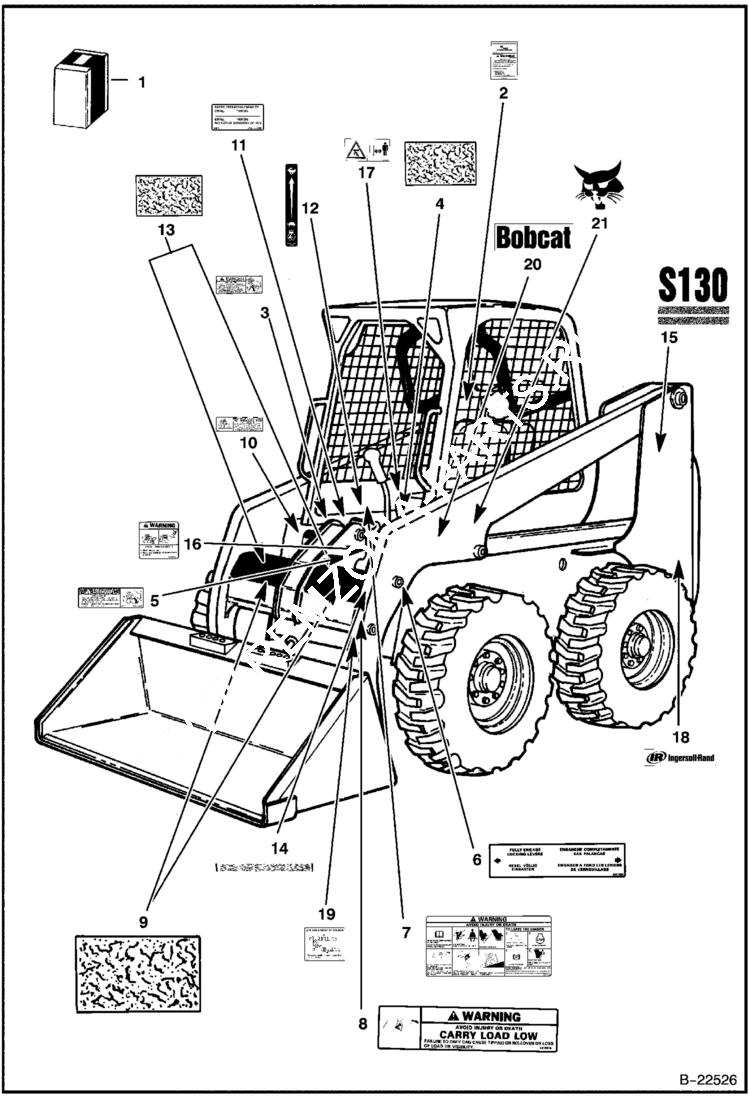 Схема запчастей Bobcat S-Series - DECALS ACCESSORIES & OPTIONS
