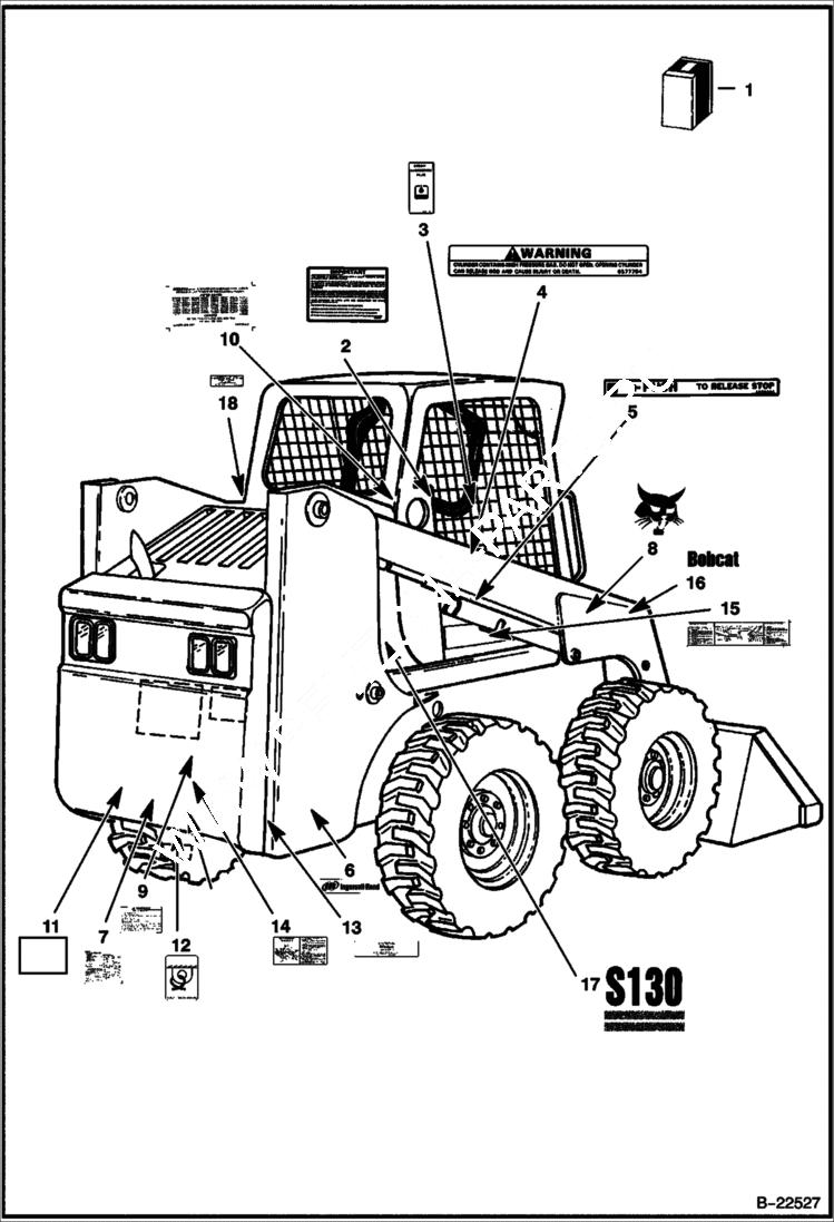 Схема запчастей Bobcat S-Series - DECALS ACCESSORIES & OPTIONS