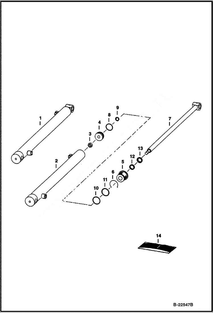 Схема запчастей Bobcat TRENCHERS - TRENCHER (Side Shift Cylinder) (LT414) Loader