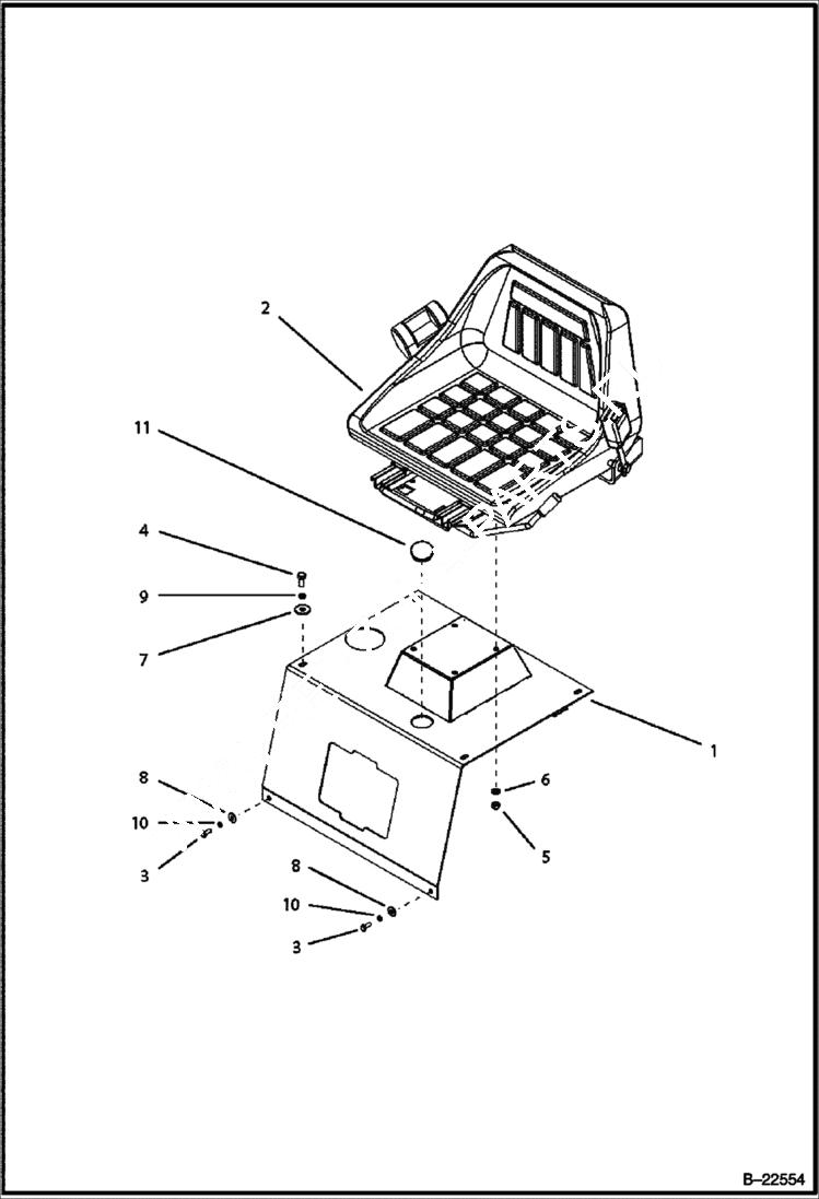 Схема запчастей Bobcat BL275 - SEAT ASSY CAB