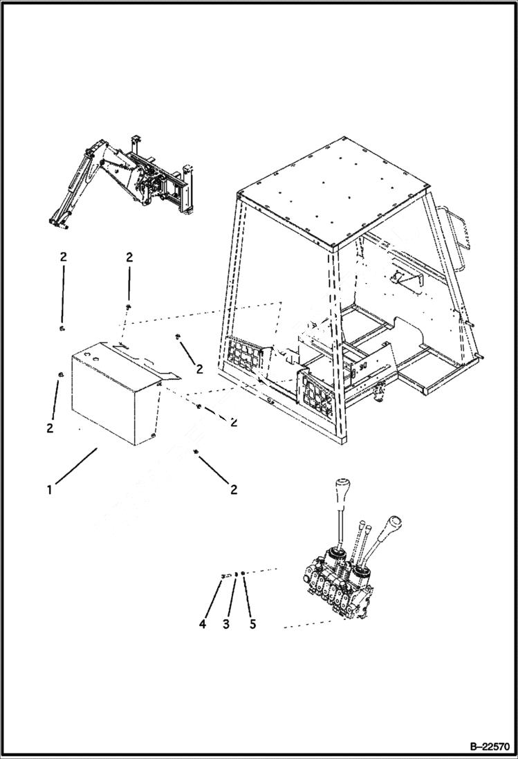 Схема запчастей Bobcat BL275 - CAB Cover, Rear Distributor CAB