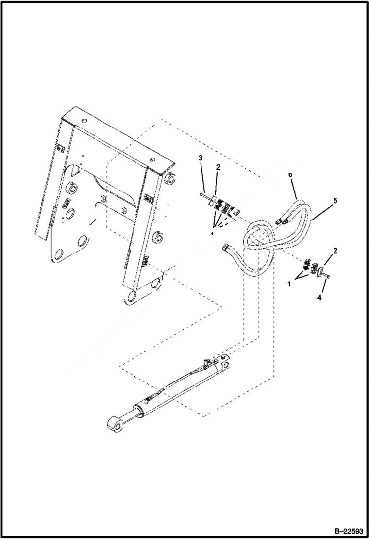 Схема запчастей Bobcat BL275 - HYDRAULIC CIRCUITRY Loading Arm HYDRAULIC SYSTEM