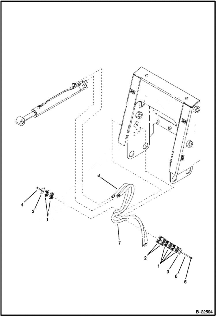 Схема запчастей Bobcat BL275 - HYDRAULIC CIRCUITRY Loading Arm HYDRAULIC SYSTEM