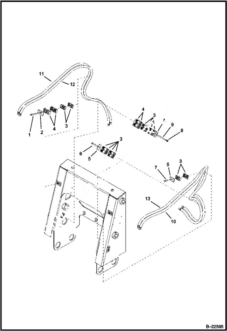 Схема запчастей Bobcat BL275 - HYDRAULIC CIRCUITRY Loading Arm HYDRAULIC SYSTEM