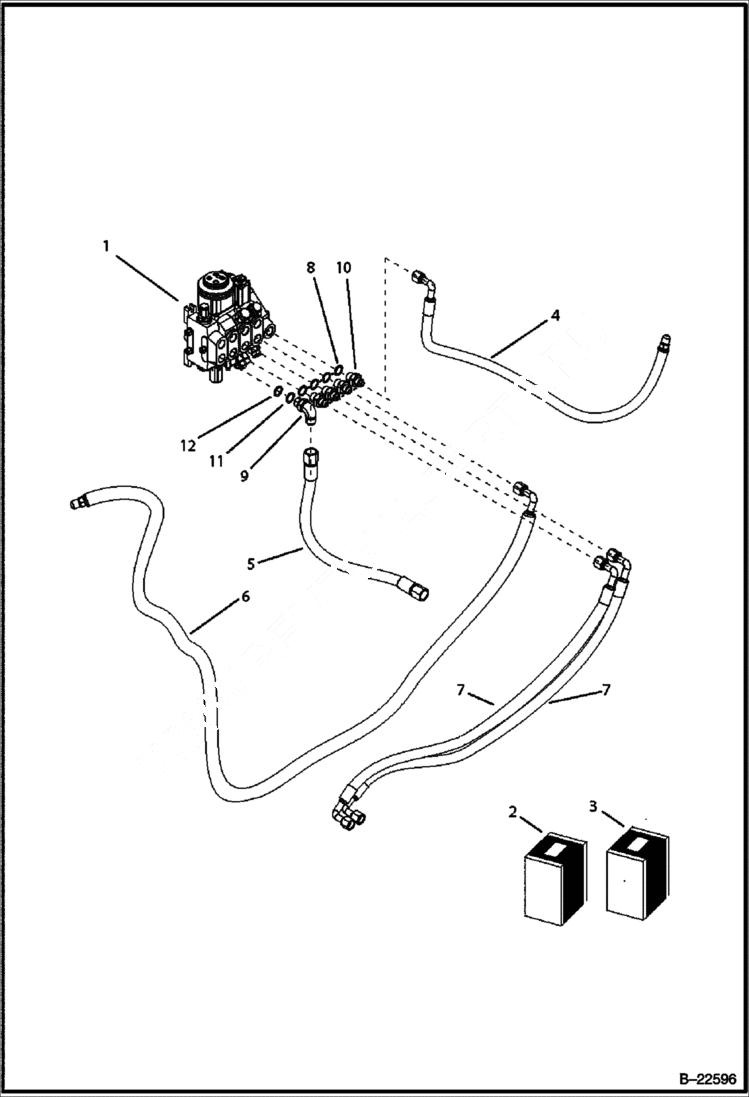 Схема запчастей Bobcat BL275 - HYDRAULIC CIRCUITRY Frame HYDRAULIC SYSTEM