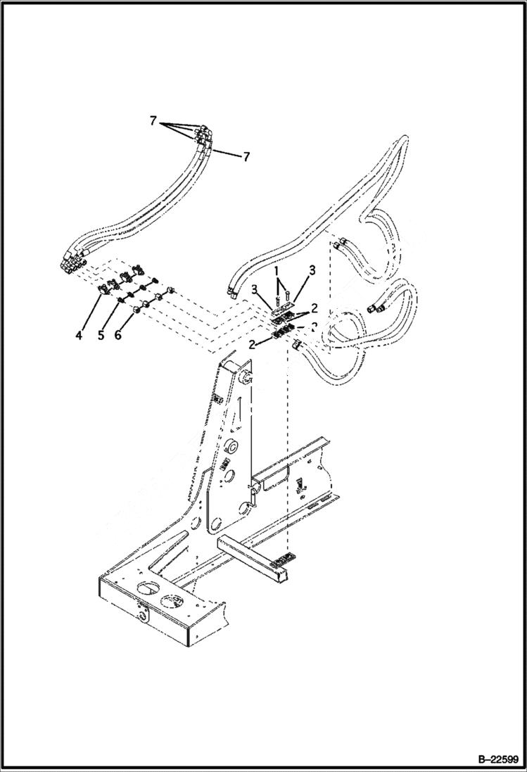 Схема запчастей Bobcat BL275 - HYDRAULIC CIRCUITRY Frame HYDRAULIC SYSTEM