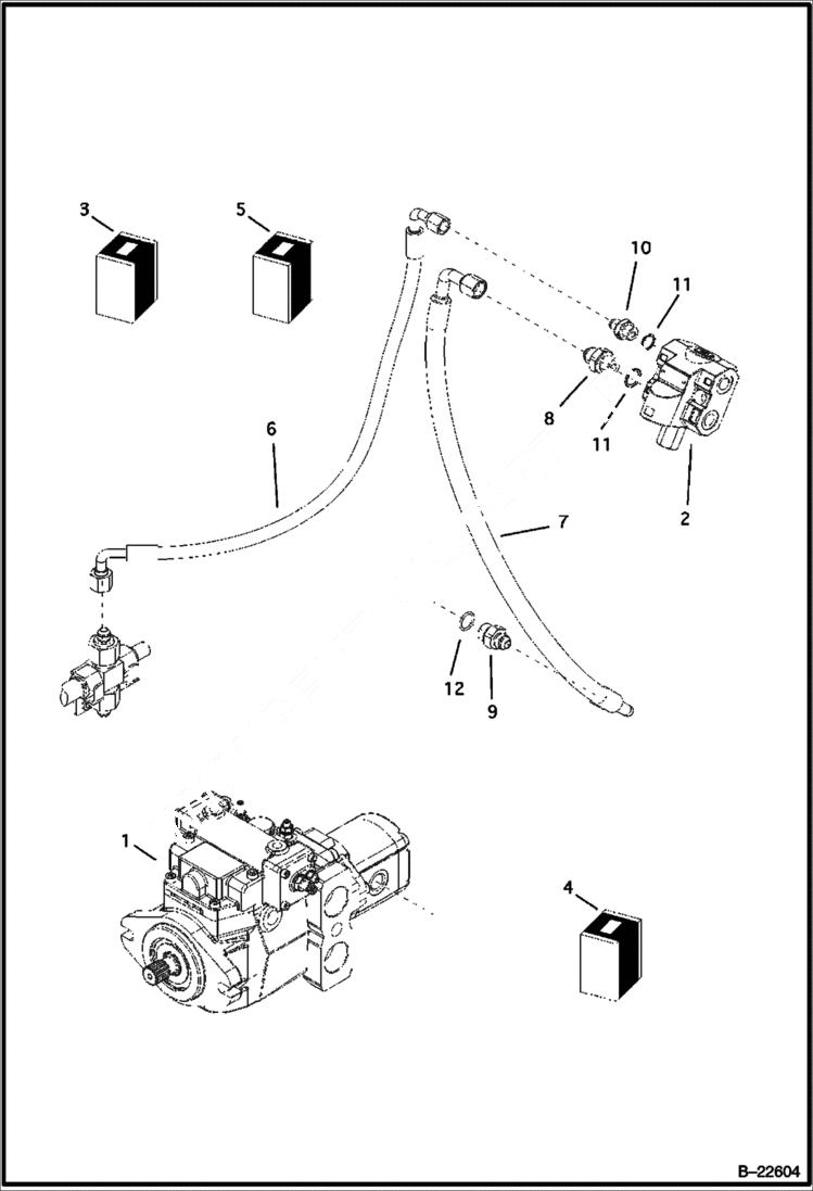 Схема запчастей Bobcat BL275 - HYDRAULIC CIRCUITRY Frame HYDRAULIC SYSTEM