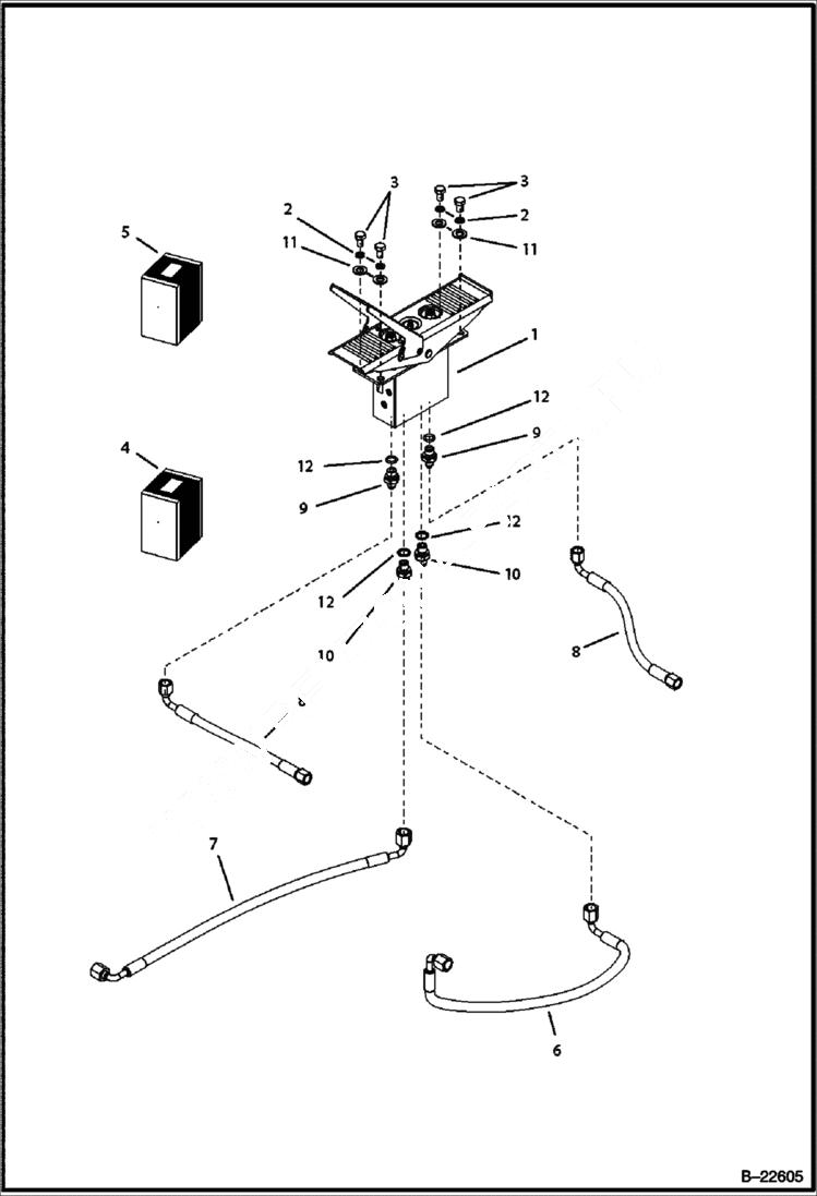 Схема запчастей Bobcat BL275 - HYDRAULIC CIRCUITRY Frame HYDRAULIC SYSTEM