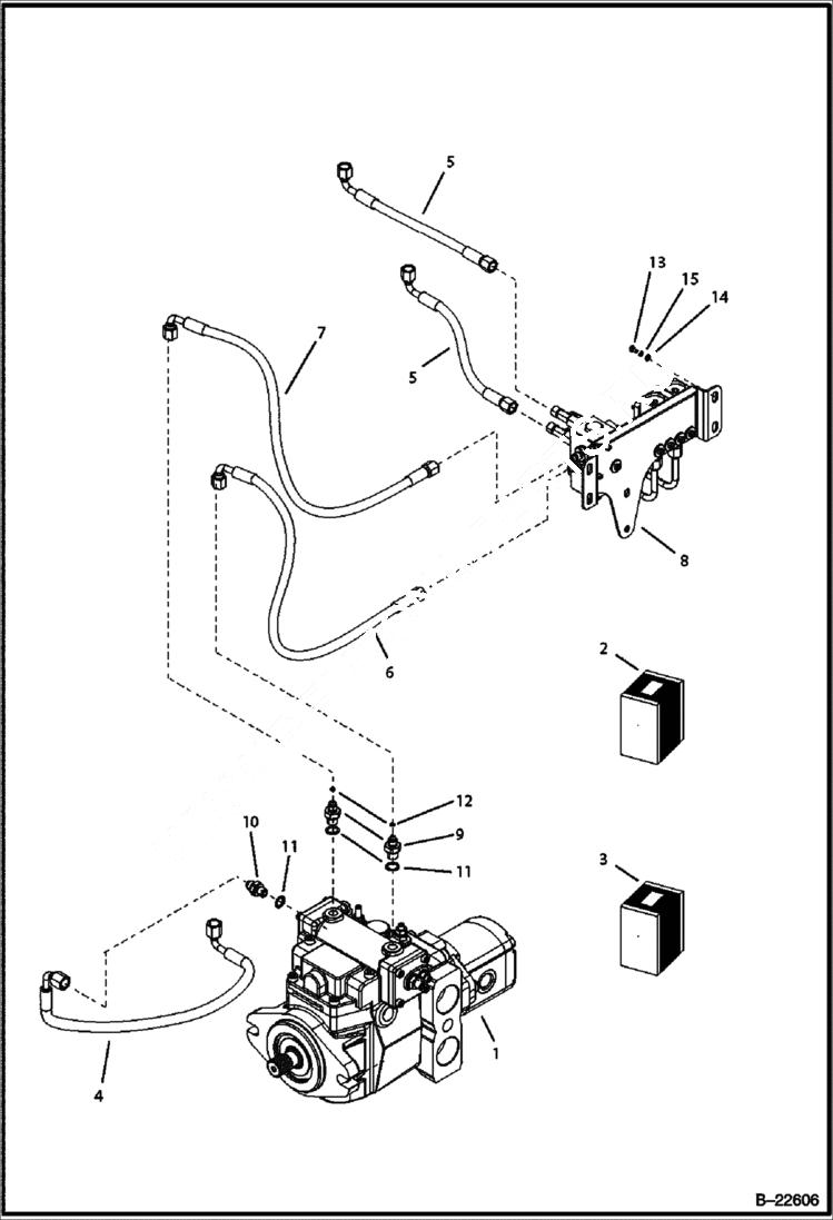Схема запчастей Bobcat BL275 - HYDRAULIC CIRCUITRY Frame HYDRAULIC SYSTEM
