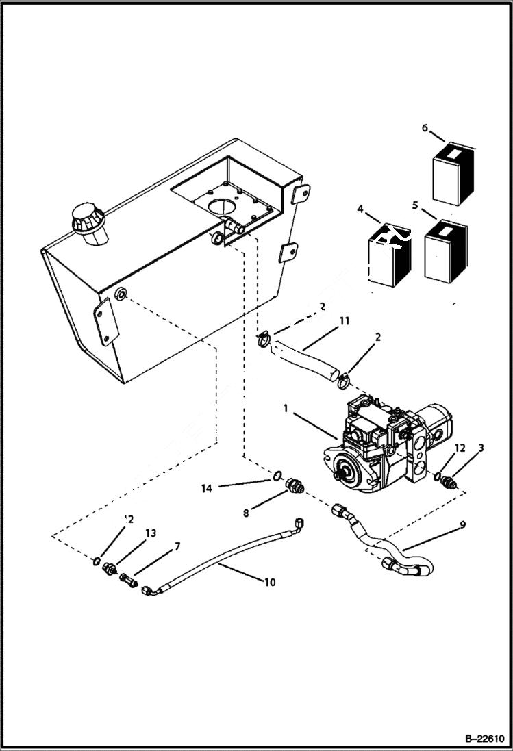 Схема запчастей Bobcat BL275 - HYDRAULIC CIRCUITRY Frame HYDRAULIC SYSTEM