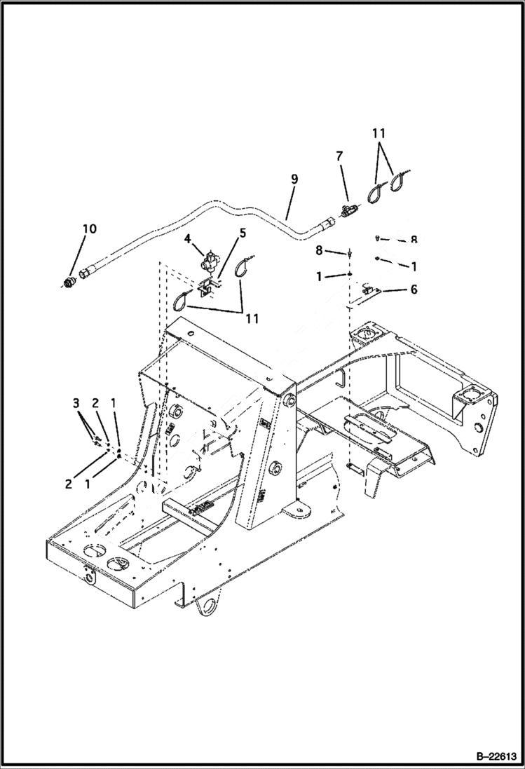 Схема запчастей Bobcat BL275 - HYDRAULIC CIRCUITRY Frame HYDRAULIC SYSTEM