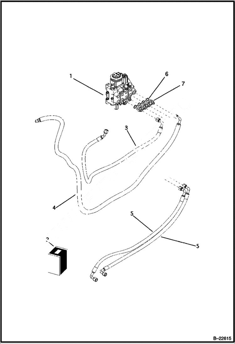Схема запчастей Bobcat BL275 - HYDRAULIC CIRCUITRY Frame HYDRAULIC SYSTEM