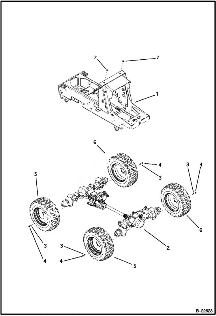 Схема запчастей Bobcat BL275 - MAIN FRAME/DRIVE TRAIN MAIN FRAME
