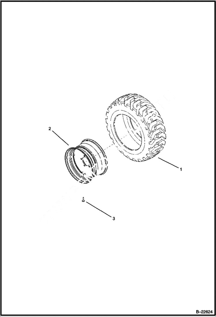 Схема запчастей Bobcat B250 - Колесные AXLES
