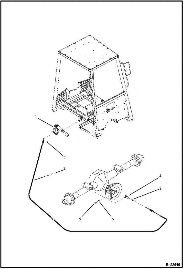 Схема запчастей Bobcat B250 - CONTROLS Lever, Hand Brake CONTROLS