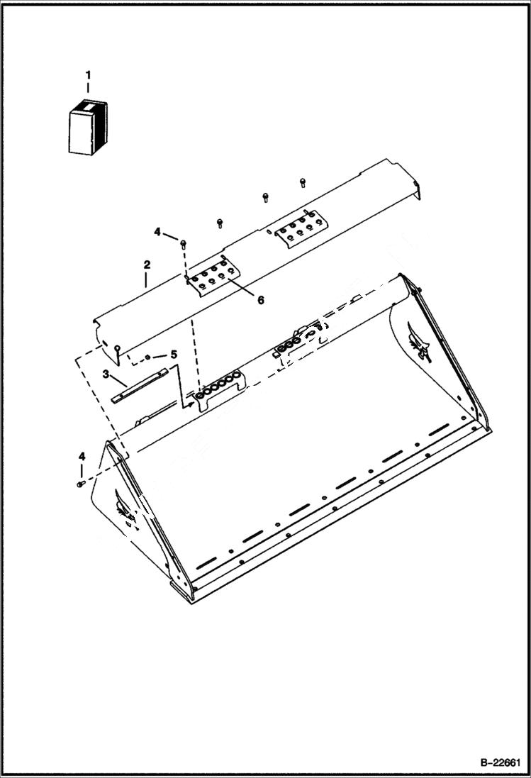 Схема запчастей Bobcat BUCKETS - BUCKET COVER KITS - 62 68 & 74 For Skid Steer Bucket Used on Loader Backhoe Loader