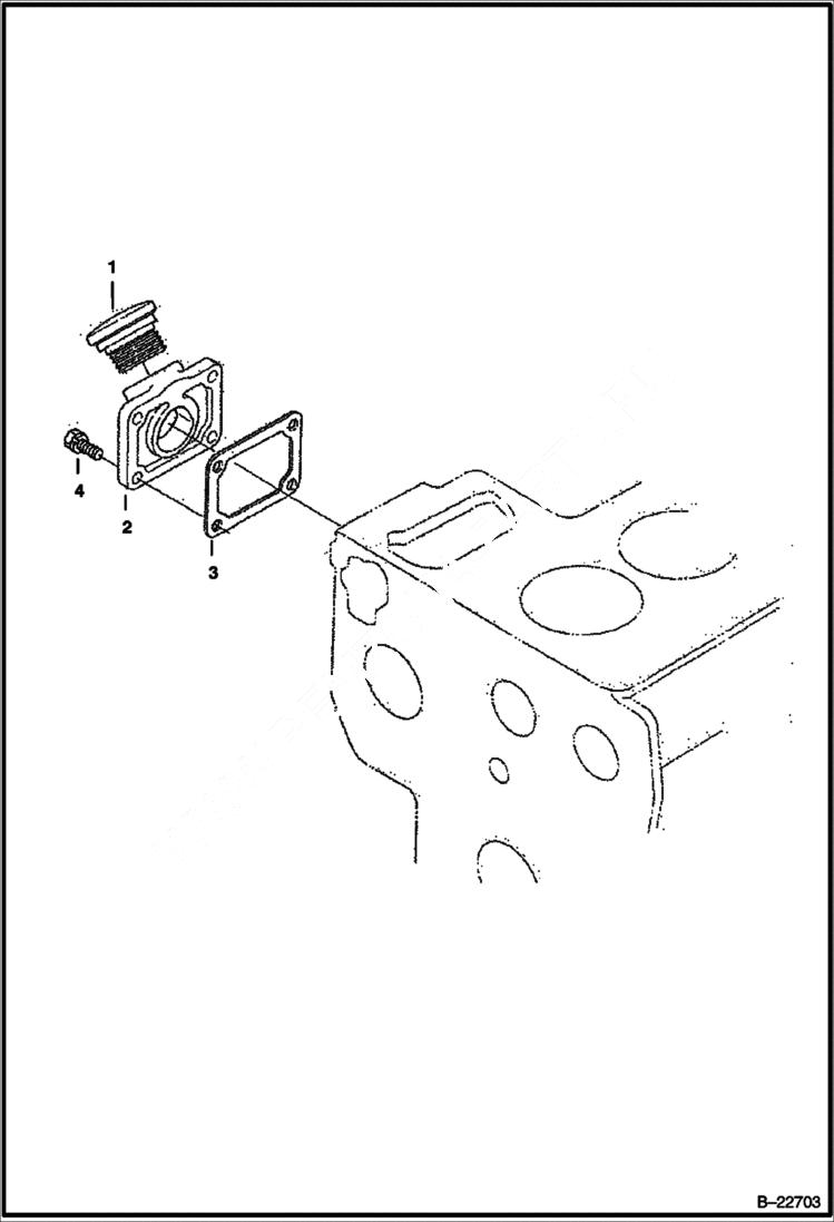 Схема запчастей Bobcat 337 - OIL FLANGE POWER UNIT