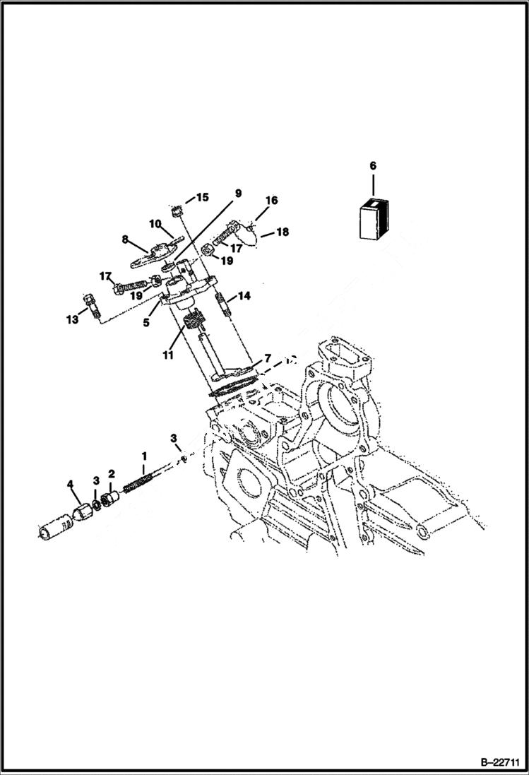 Схема запчастей Bobcat 435 - SPEED CONTROL PLATE (S/N 562811001 & Above) POWER UNIT