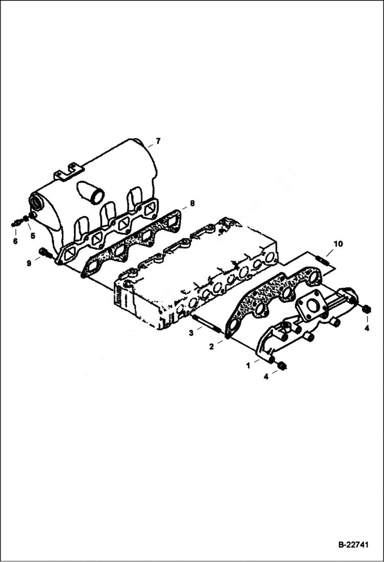 Схема запчастей Bobcat T-Series - MANIFOLDS POWER UNIT